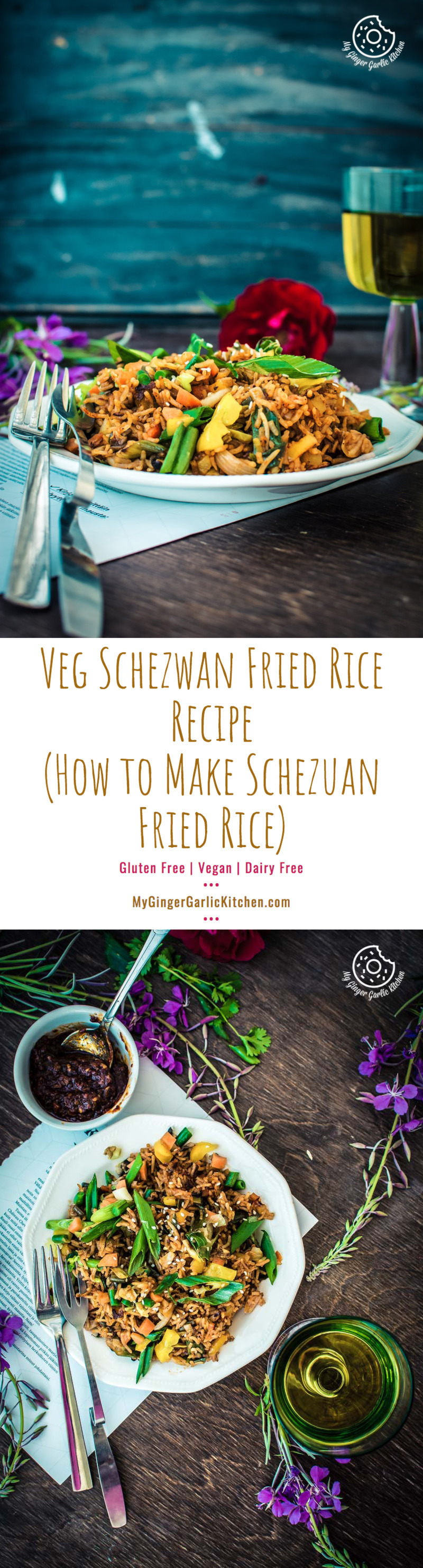 Veg Schezwan Fried Rice Recipe | How to Make Schezuan Fried Rice | mygingergarlickitchen.com/ @anupama_dreams