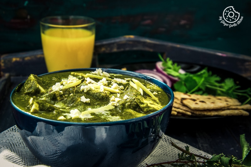 Palak Paneer Recipe | Spinach Indian Cottage Cheese Gravy | mygingergarlickitchen.com/ @anupama_dreams