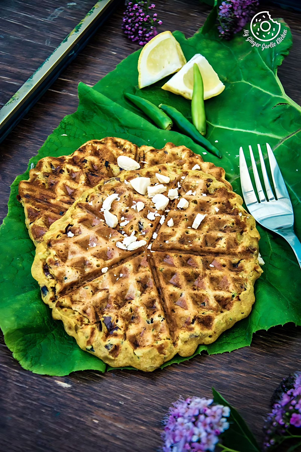 Spicy Zucchini Waffles - How to Make Waffled Besan Chilla