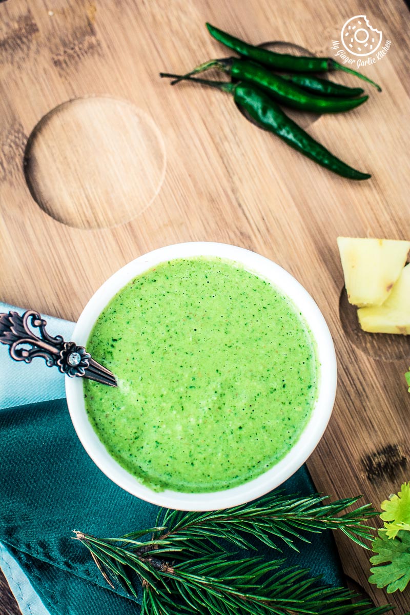 Image - 04 food styling of Green Coriander Chutney 3 Ways by anupama paliwal