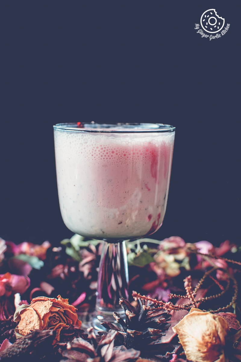 Rose lassi recipe Queen of all lassi - Raks Kitchen