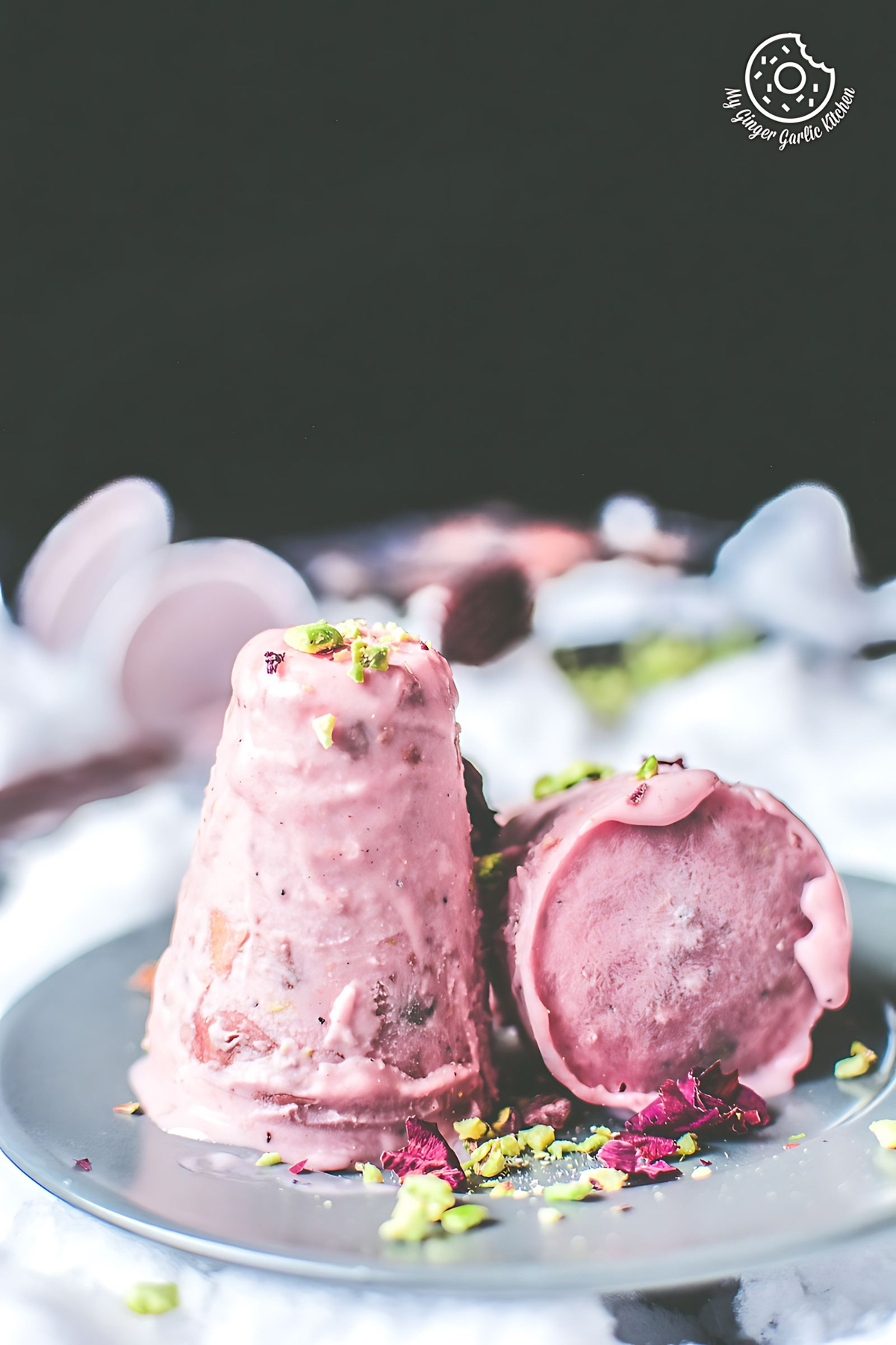 Gulkand Pista Kulfi - Rose and Pistachio Frozen Dessert