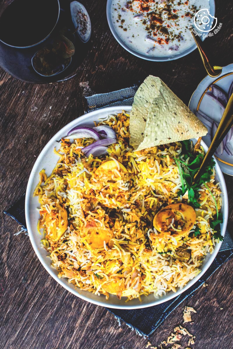 Hyderabadi Egg Biryani | Restaurant Style Egg Dum Biryani Recipe Video | mygingergarlickitchen.com/ @anupama_dreams