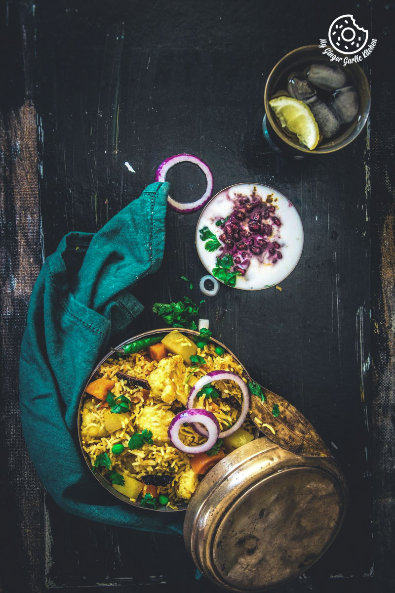 Vegetable Tahiri Recipe | Easy To Make Aromatic One Pot Veg Tehri | Veg Taheri | mygingergarlickitchen.com/ @anupama_dreams