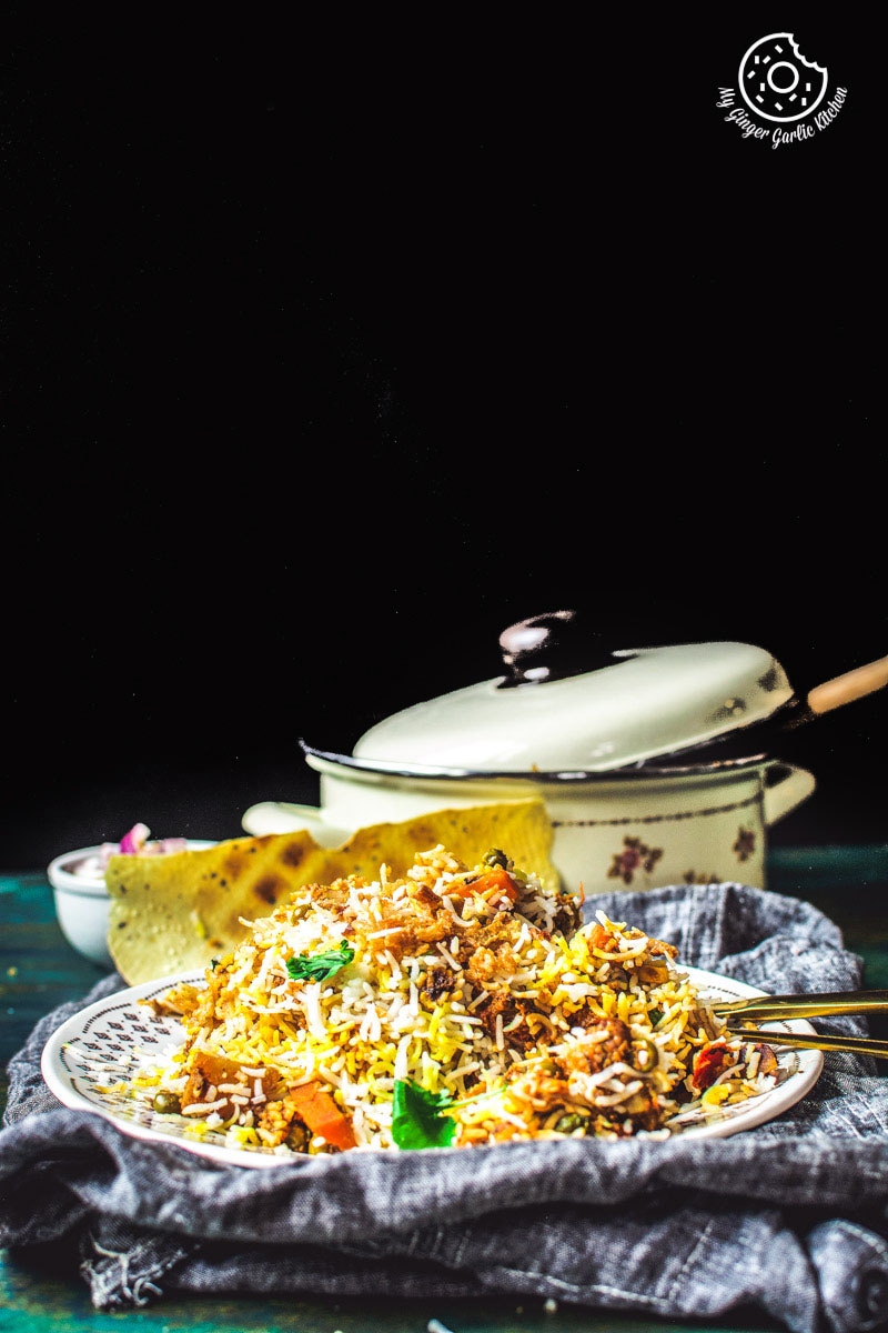 Veg Biryani Recipe | Restaurant Style Hyderabadi Veg Dum Biryani Recipe | mygingergarlickitchen.com/ @anupama_dreams