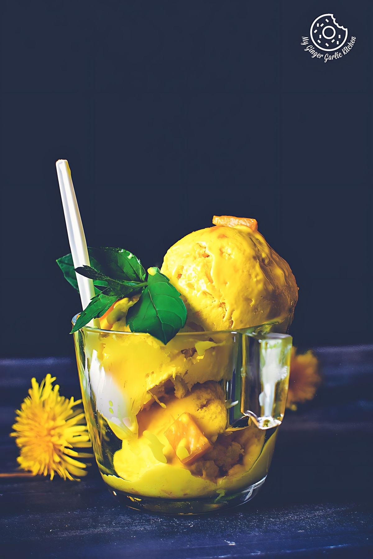 Homemade Mango Ice Cream (No Ice Cream Maker)