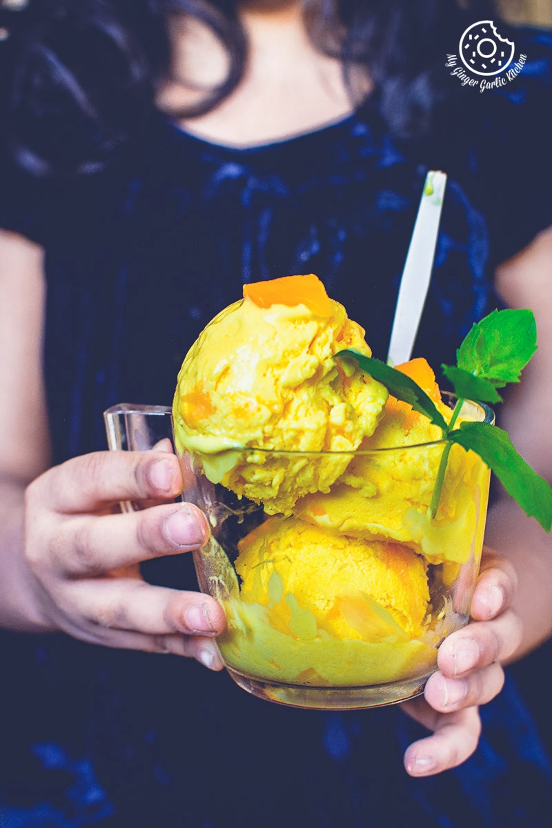 Homemade Mango Ice Cream Recipe (No Ice Cream Maker!)