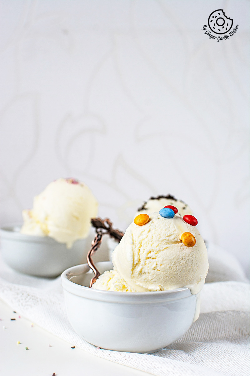 Vanilla Ice Cream Recipe | Easy No-Churn Homemade Ice Cream | mygingergarlickitchen.com/ @anupama_dreams