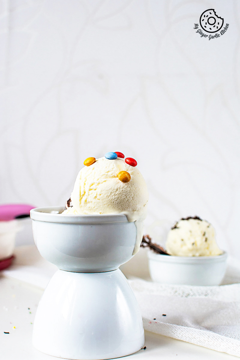 Vanilla Ice Cream (Eggless and No Churn)