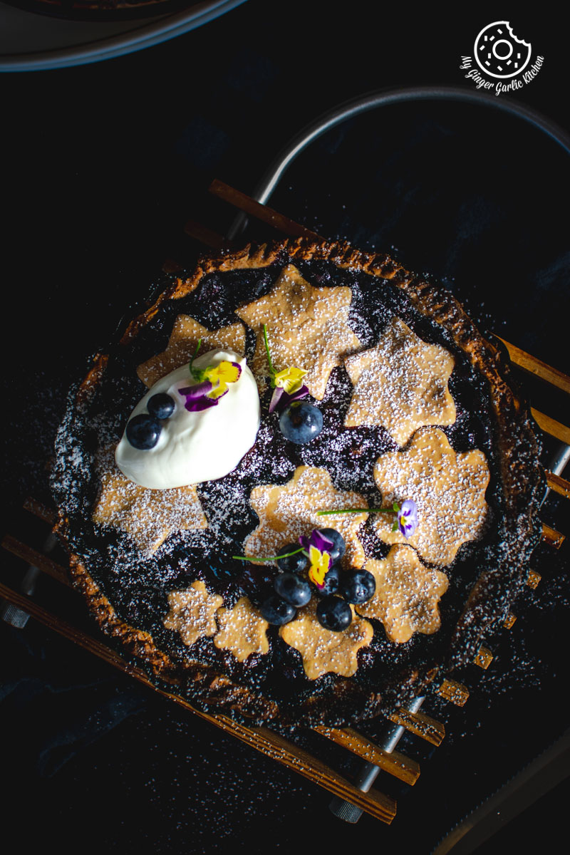 Blueberry Pie Recipe | mygingergarlickitchen.com/ @anupama_dreams