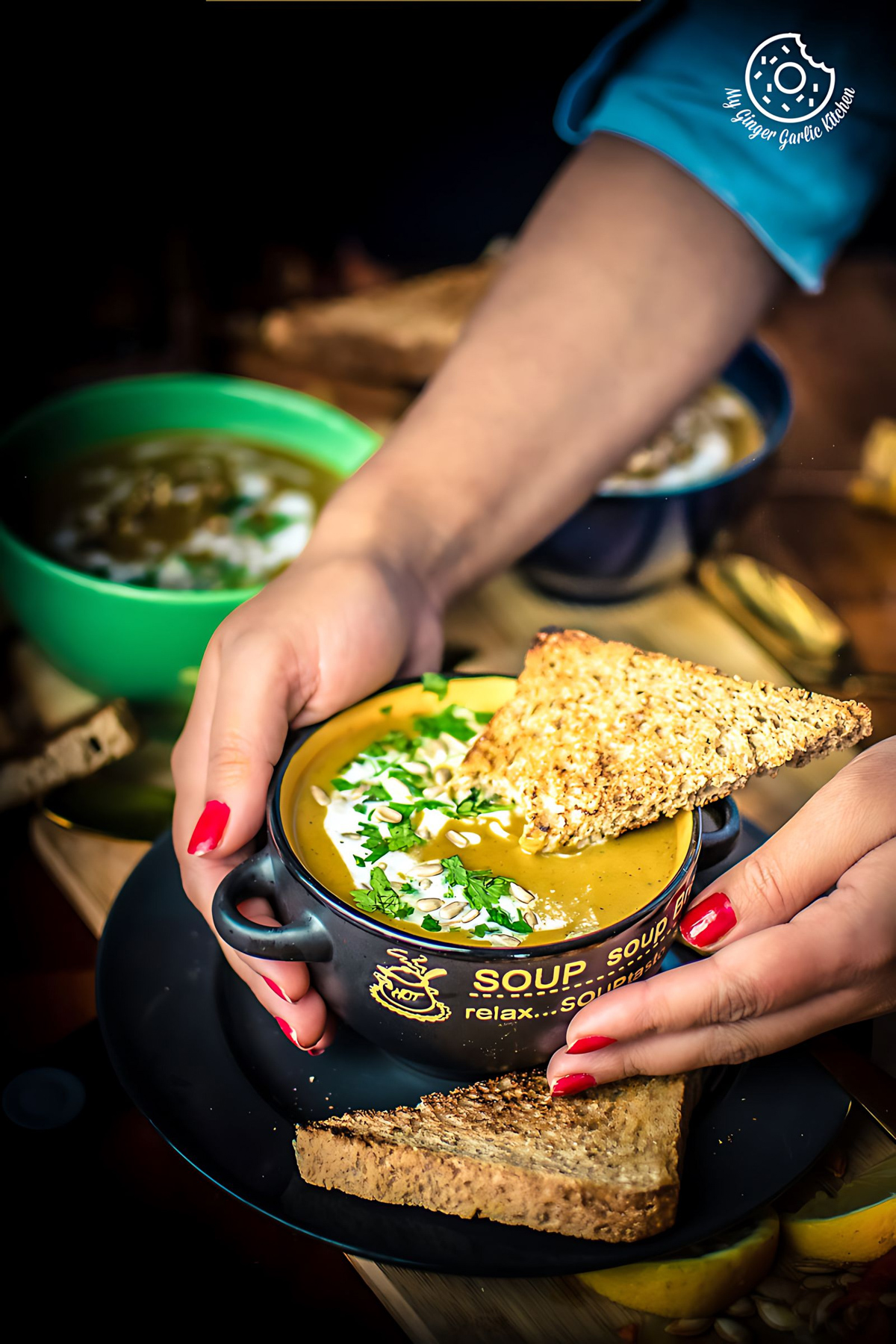 Butternut Squash Soup Recipe | mygingergarlickitchen.com/ @anupama_dreams