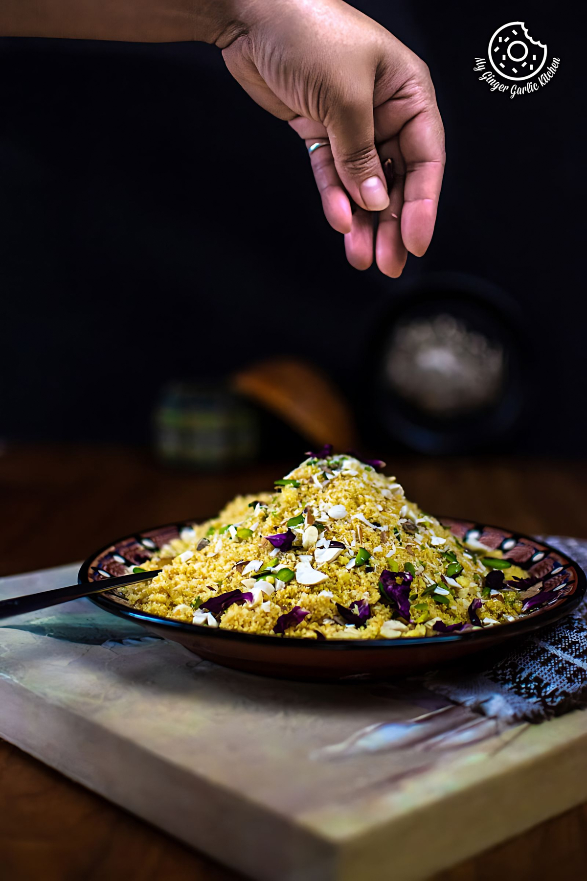 Image of Rajasthani Besan Churma - Chickpea Flour Indian Dessert