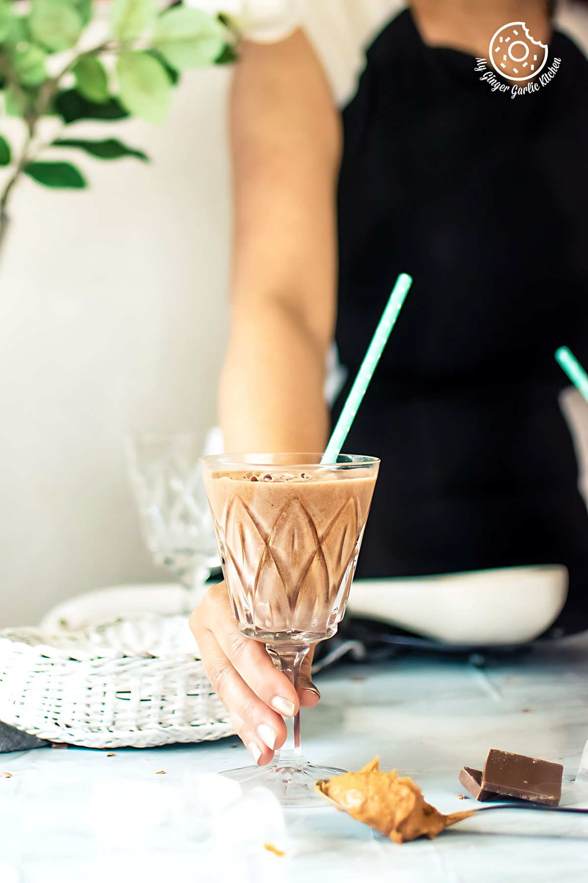 Chocolate Peanut Butter Banana Smoothie