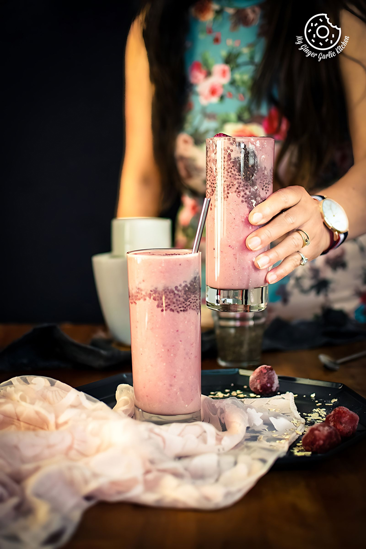 Strawberry Banana Oat Smoothie