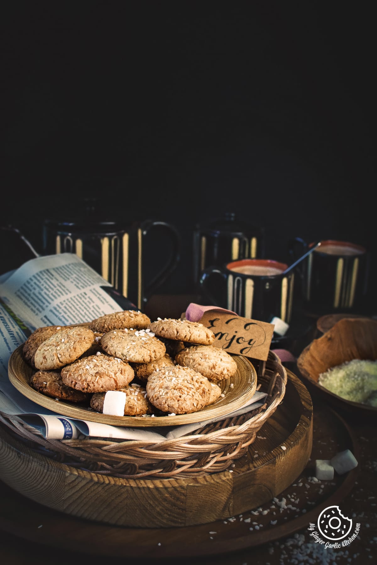 Eggless Coconut Cookies