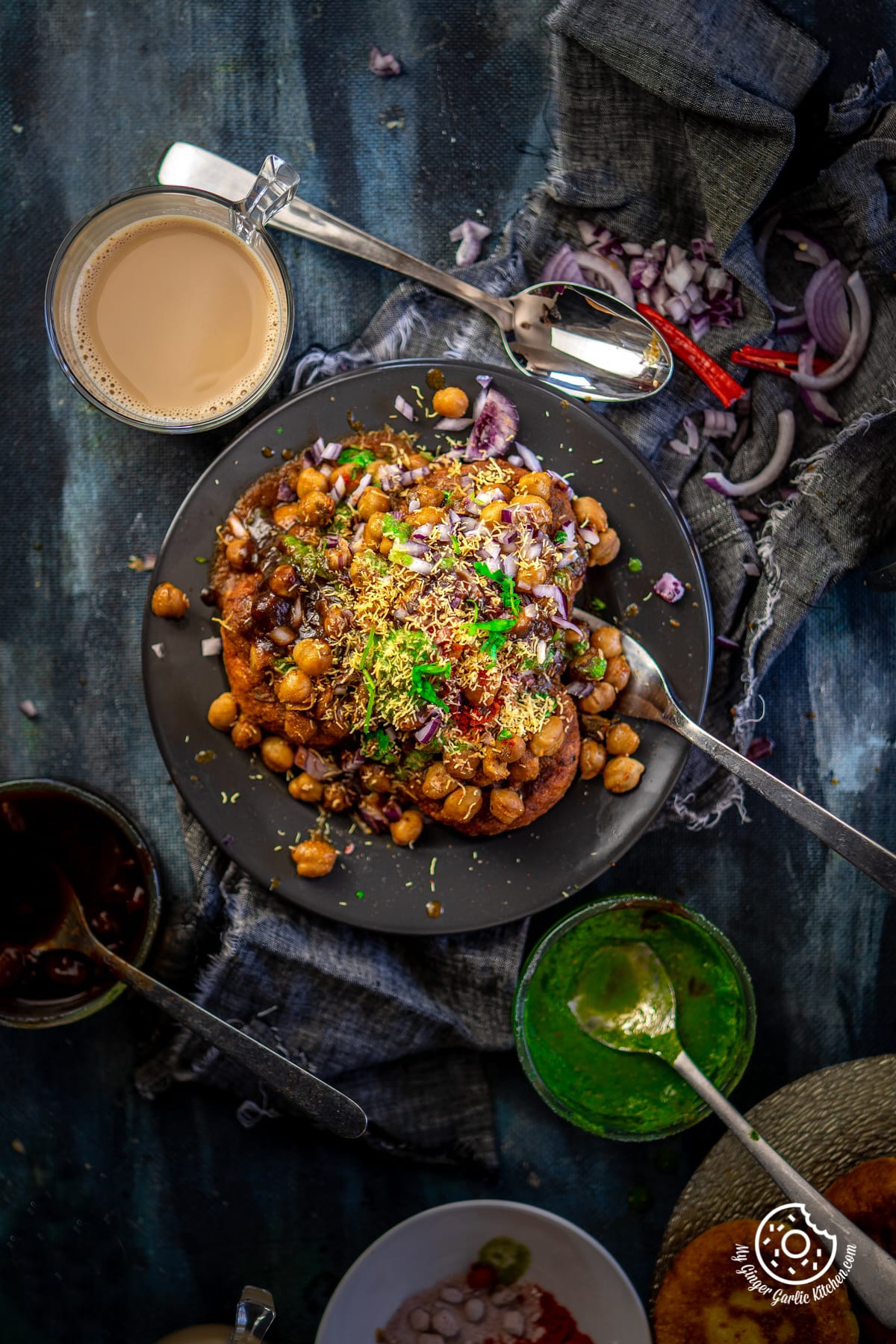 Chole Aloo Tikki Chaat Recipe - Tikki Chole (North Indian Street Food ...