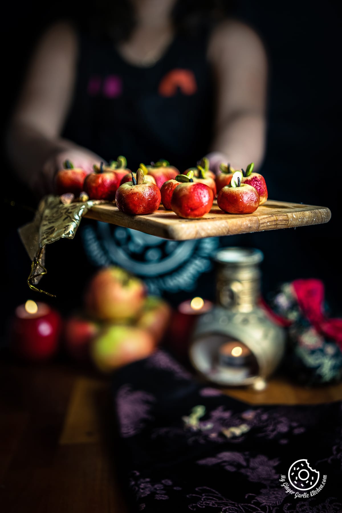 Apple Shaped Milk Peda - Doodh Peda