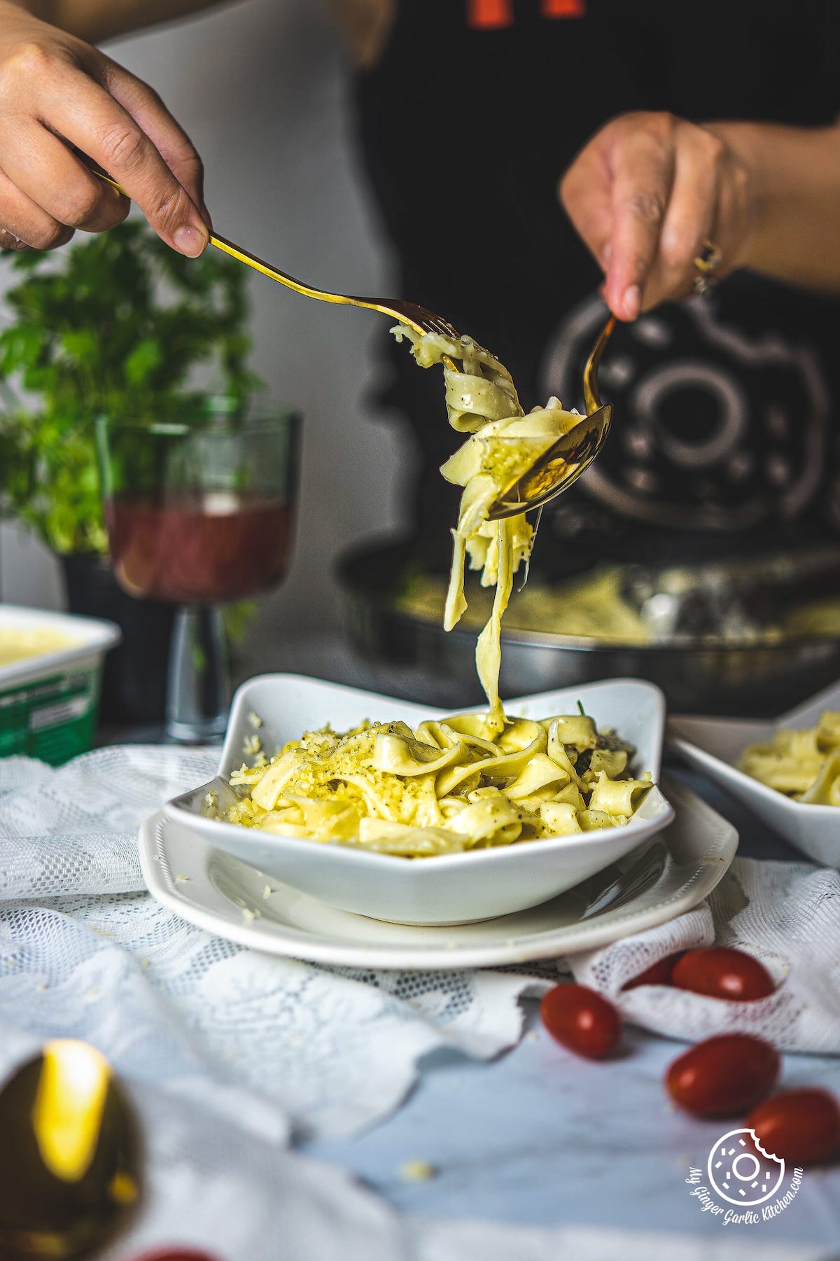 Image of No Cream Fettuccine Alfredo