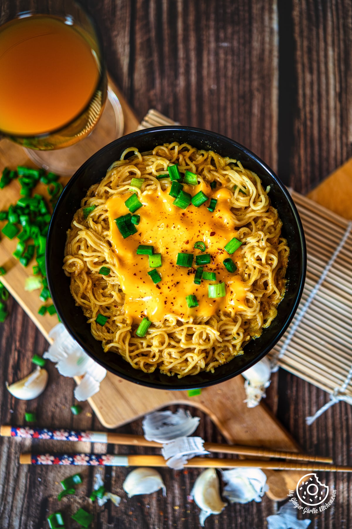 Cheesy Cheese Ramen - Pups with Chopsticks