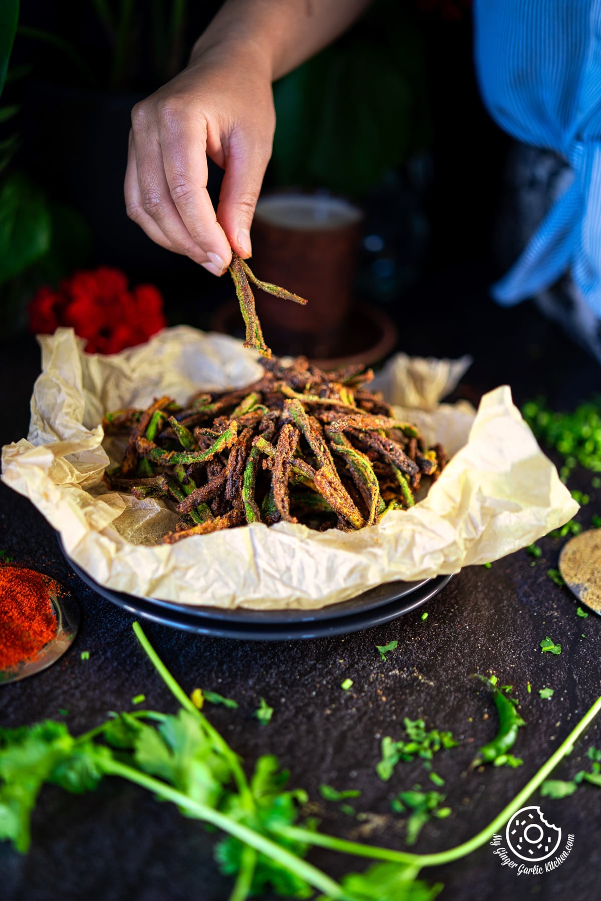 Image of Kurkuri Bhindi (Fried + Air-Fryer)