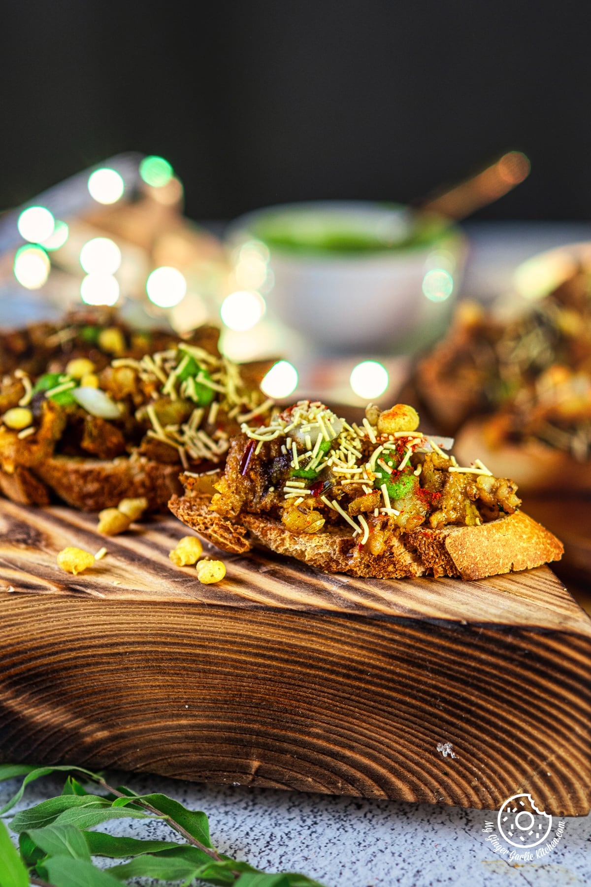 Image of Samosa Chaat Bruschetta