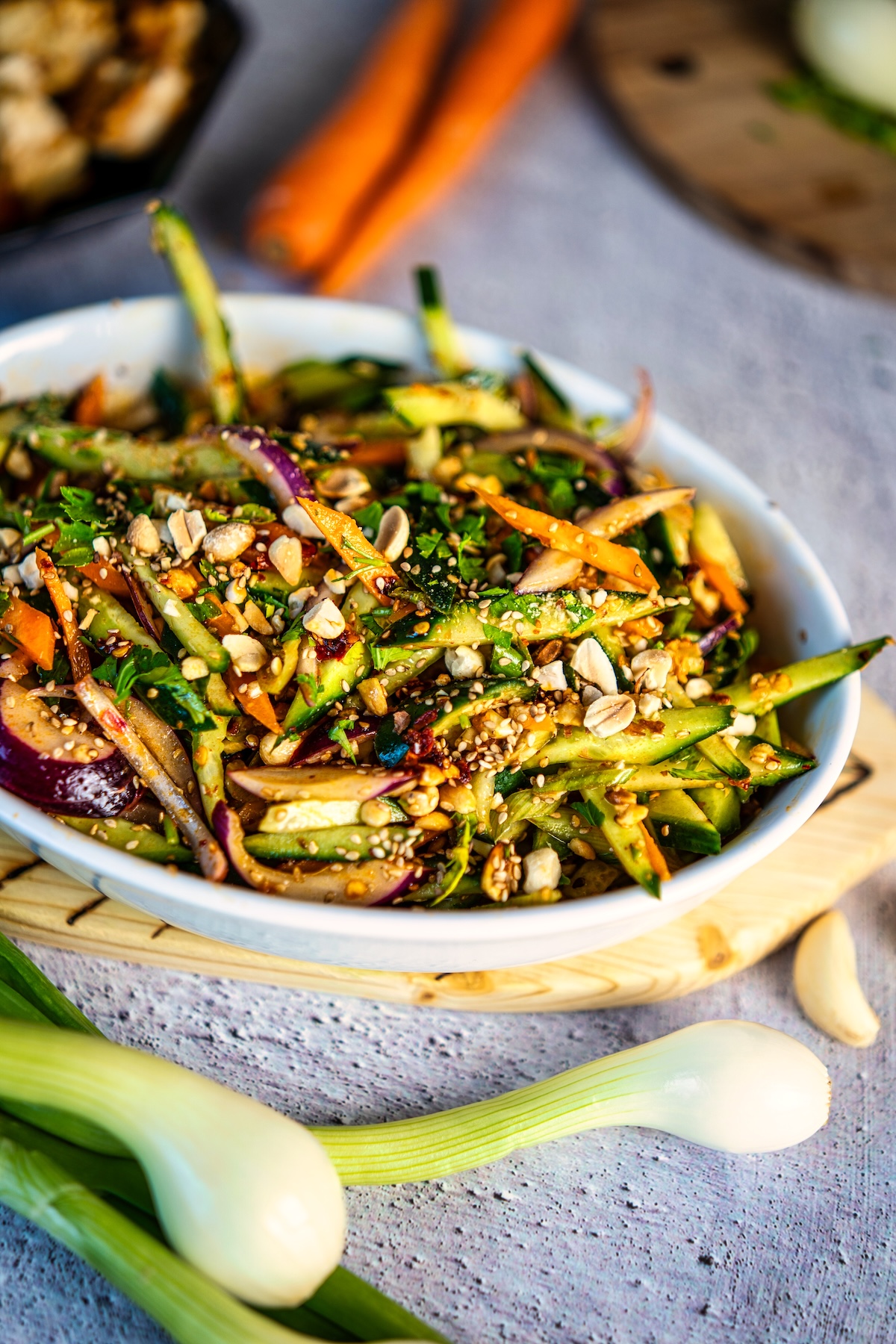 Image of Carrot Cucumber Salad with Roasted Peanuts